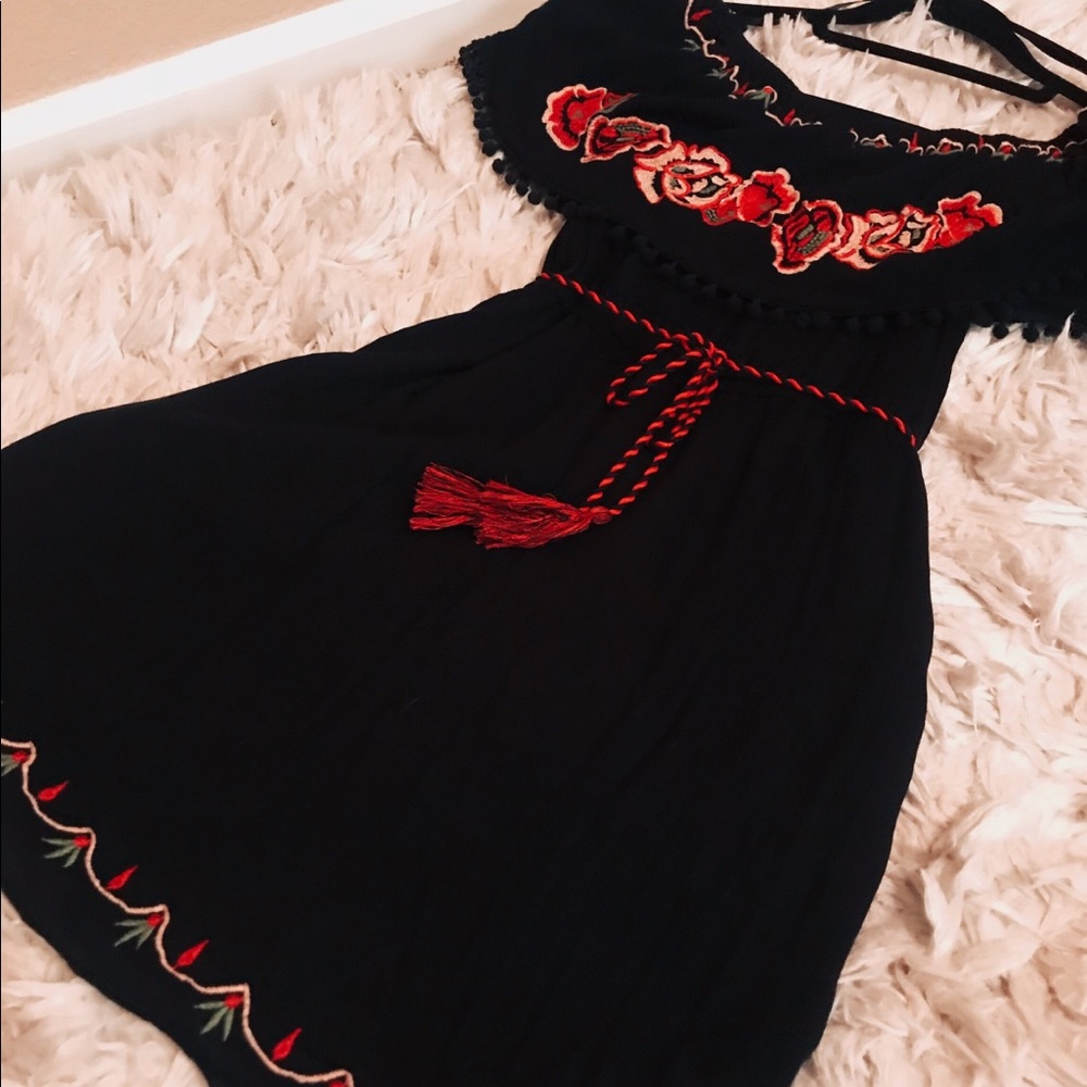 Flower Embroidered Spanish style Dress